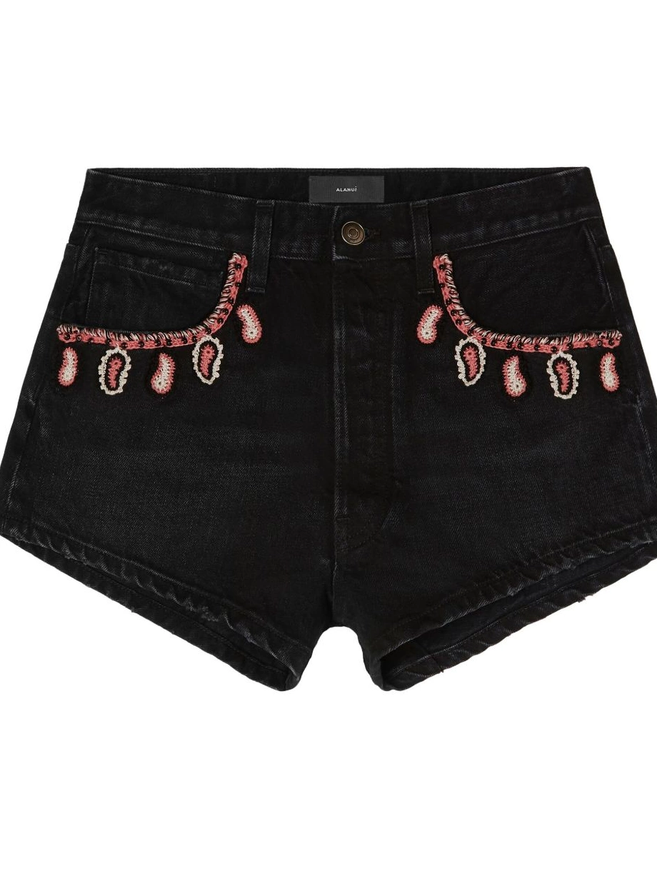 Affordable embroidered Energy shorts Alanui Inner denim Women 0804